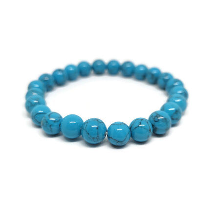 8mm armband blauw gekleurd howliet