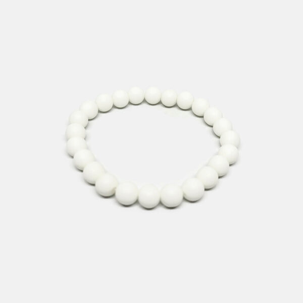 8mm armband Witte Agaat